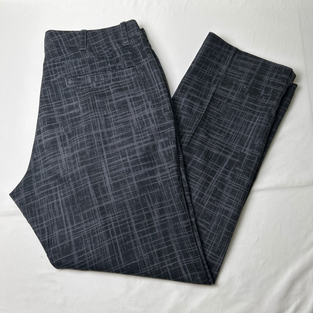 Under Armour Mens Crosshatch Grid Performance Golf Pants Size 38/32 Charcoal